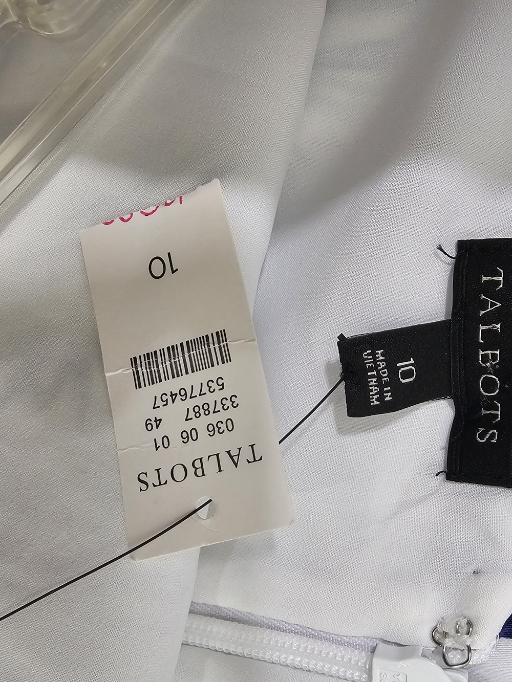 Talbots Floral On White Women’s Sateen BOTANICAL Gatdens Sheath Dress Size 10